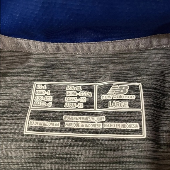 New Balance Women Athletics Half Zip Fitted Light Jacket Gray/blue Size Large - Picture 4 of 5